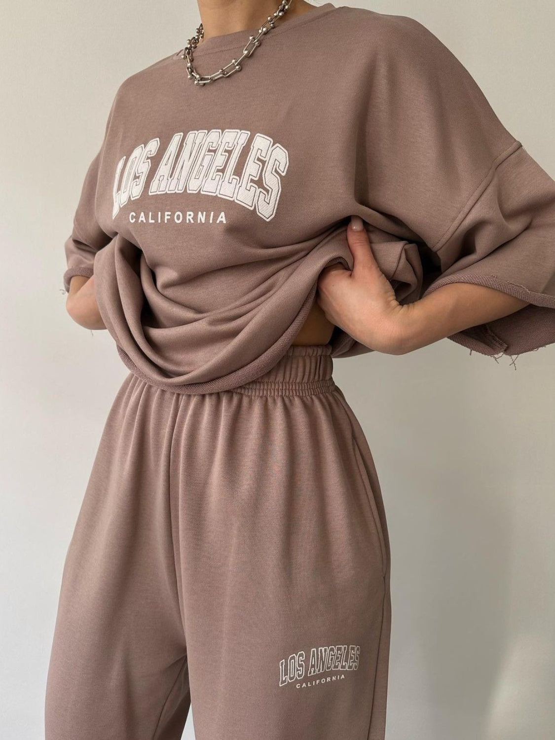 LOS ANGELES CALIFORNIA Graphic Sweatshirt and Sweatpants Set (Copy)