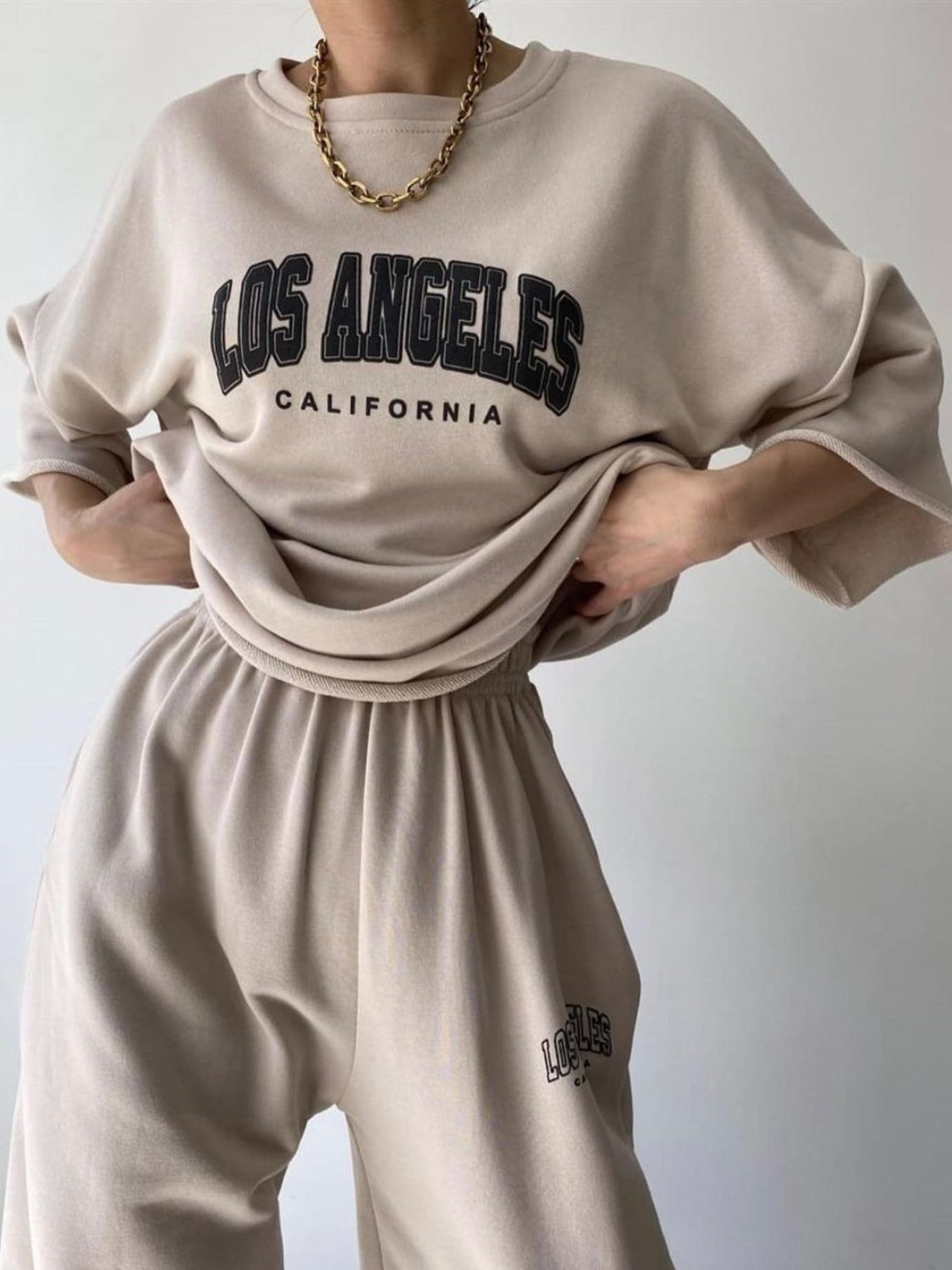 LOS ANGELES CALIFORNIA Graphic Sweatshirt and Sweatpants Set (Copy)
