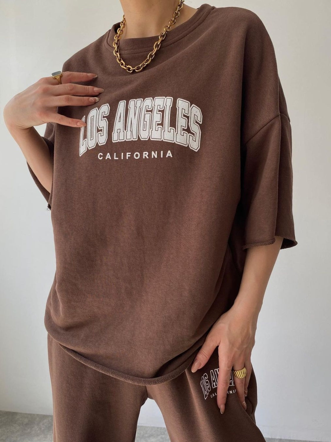 LOS ANGELES CALIFORNIA Graphic Sweatshirt and Sweatpants Set (Copy)