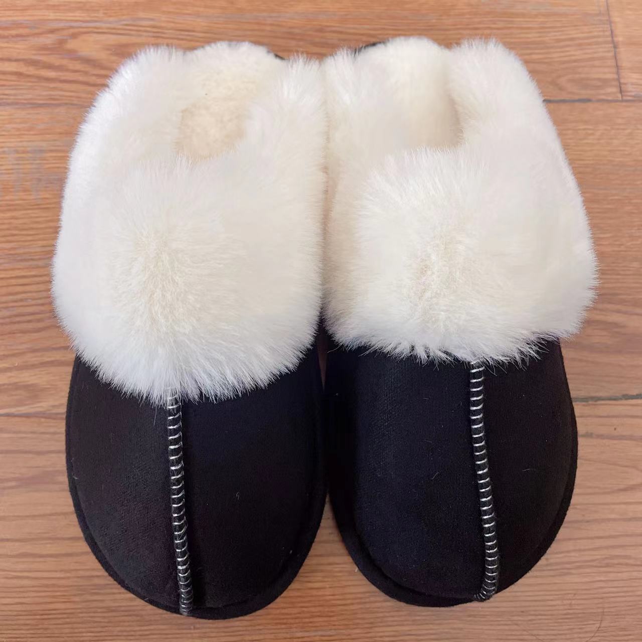 Faux Suede Center Seam Slippers (Copy)