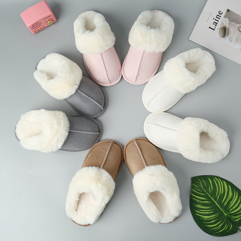 Faux Suede Center Seam Slippers (Copy)