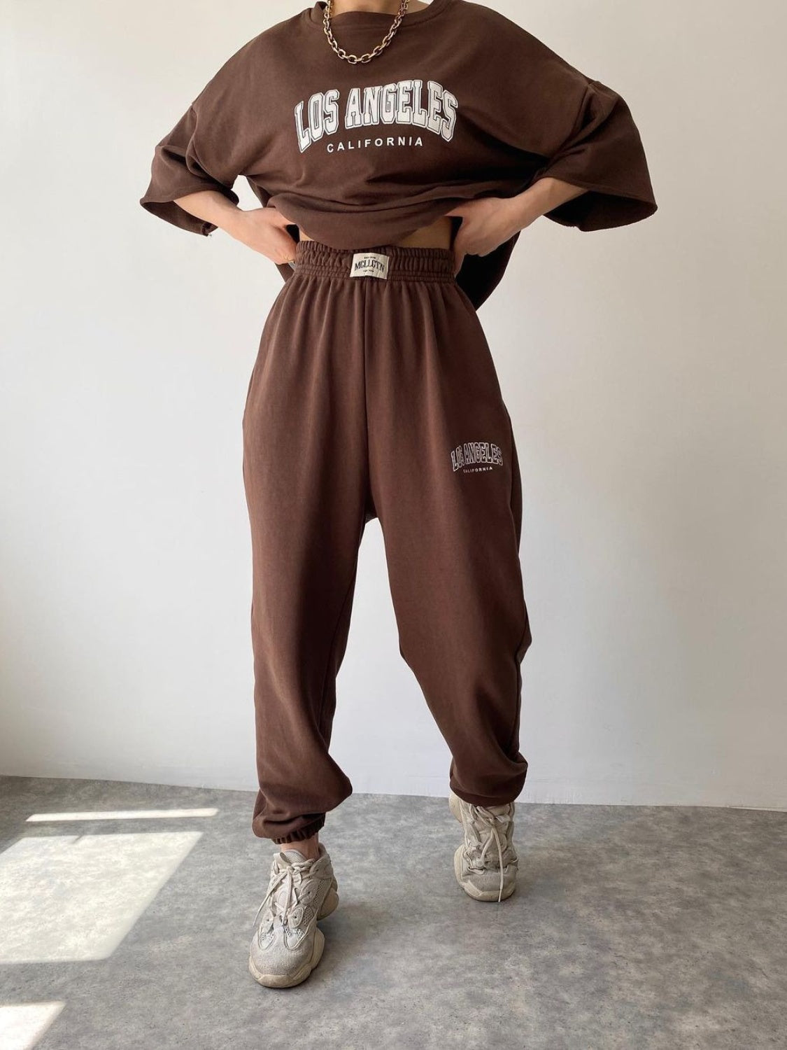 LOS ANGELES CALIFORNIA Graphic Sweatshirt and Sweatpants Set (Copy)