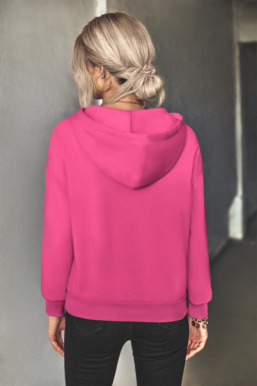 Half-Zip Drawstring Hoodie (Copy)