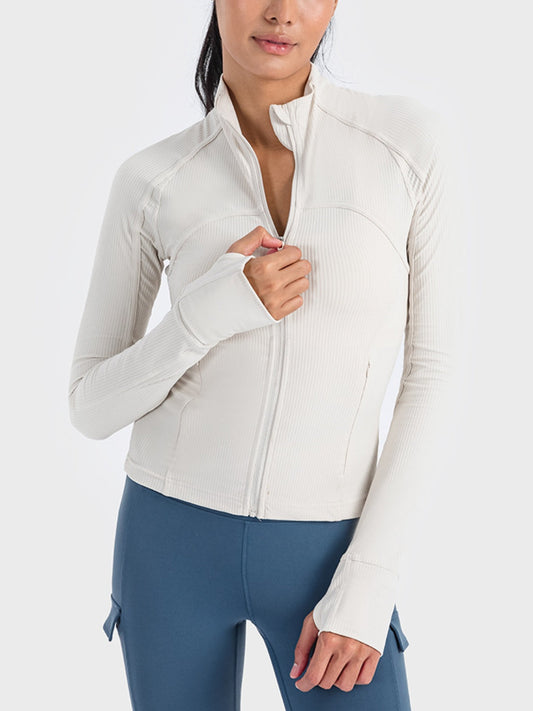 Zip-Up Long Sleeve Sports Jacket (Copy)