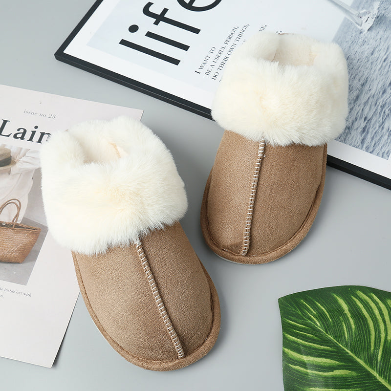 Faux Suede Center Seam Slippers (Copy)