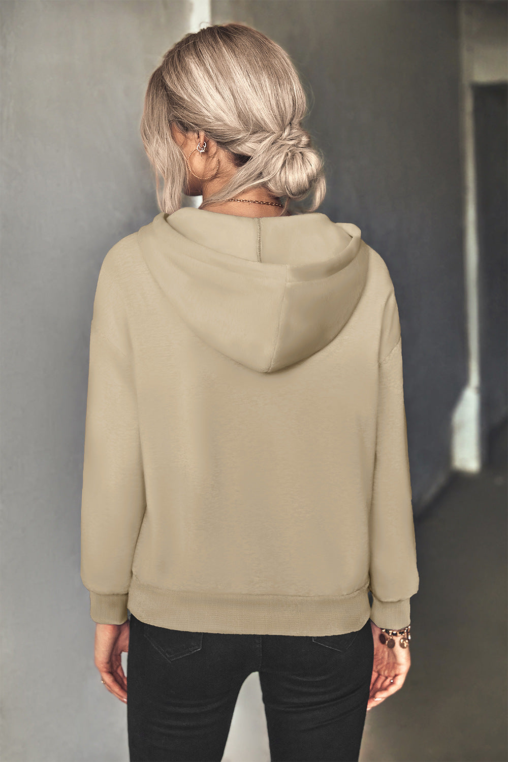 Half-Zip Drawstring Hoodie (Copy)